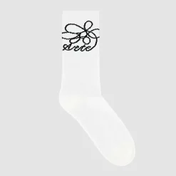 Arte Antwerp Chaussettes à logo fleuri - hes blanc Best
