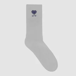 Arte Antwerp Chaussettes à logo fleuri - Gris Discount