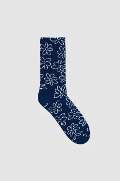Arte Antwerp Chaussettes à motifs floraux - Marine Fashion