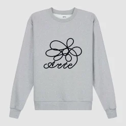 Arte Antwerp Col ras du cou à logo fleuri - Gris Clearance