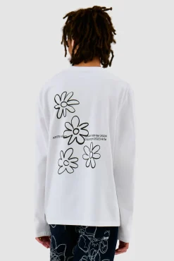 Arte Antwerp Manches longues à fleurs - blanc Cheap