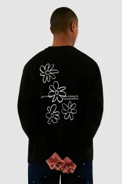Arte Antwerp Manches longues Flowers - Noir New