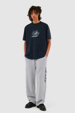 Arte Antwerp Pantalon à logo Script - Gris Clearance