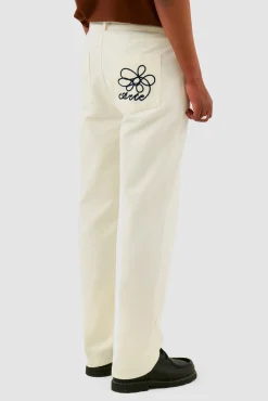 Arte Antwerp Pantalon à poches brodées - Crème Cheap