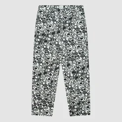 Arte Antwerp Pantalon Allover Flowers - Noir/ blanc Store