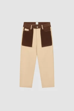 Arte Antwerp Pantalon en tissu multiple - Crème Cheap