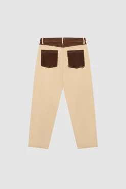 Arte Antwerp Pantalon en tissu multiple - Crème Cheap
