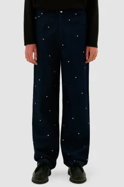 Arte Antwerp Pantalon Loose Heart - Navy Marine Cheap