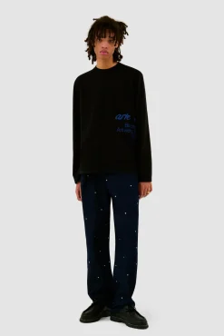 Arte Antwerp Pantalon Loose Heart - Navy Marine Cheap