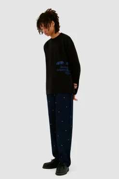 Arte Antwerp Pantalon Loose Heart - Navy Marine Cheap