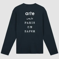 Arte Antwerp Paris Back Print Long Sleeve - Navy Marine Store