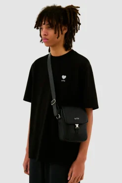 Arte Antwerp Sac à bandoulière en cuir - Noir Sale