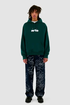 Arte Antwerp Sweat à capuche avec logo brodé - vert Outlet
