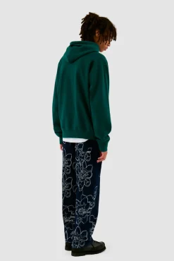 Arte Antwerp Sweat à capuche avec logo brodé - vert Outlet