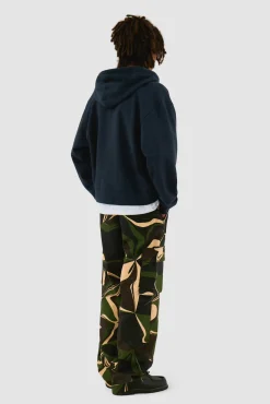 Arte Antwerp Sweat à capuche zippé avec logo fleuri - Marine Online