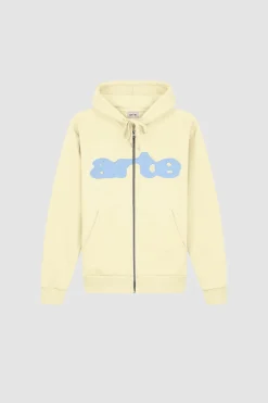 Arte Antwerp Sweat à capuche zippé brodé - Crème Online