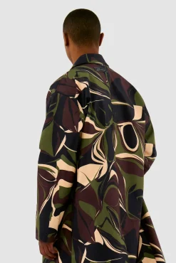 Arte Antwerp Trench-coat Camo - Camo Kaki Discount