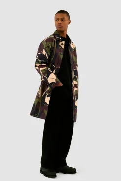 Arte Antwerp Trench-coat Camo - Camo Kaki Discount