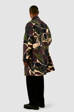 Arte Antwerp Trench-coat Camo - Camo Kaki Discount