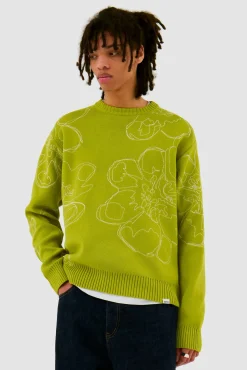 Arte Antwerp Tricot à fleurs brodées - Vert clair vertclair Fashion