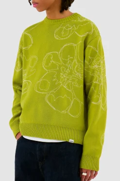 Arte Antwerp Tricot à fleurs brodées - Vert clair vertclair Fashion