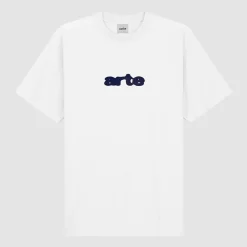 Arte Antwerp T-shirt à broderie Blur - blanc Clearance