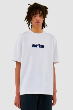 Arte Antwerp T-shirt à broderie Blur - blanc Clearance
