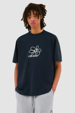 Arte Antwerp T-shirt à broderie de fleurs - Marine Store