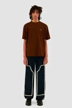 Arte Antwerp T-shirt dos fleuri - marron Best Sale