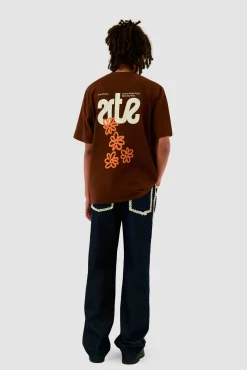 Arte Antwerp T-shirt dos fleuri - marron Best Sale