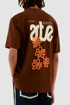 Arte Antwerp T-shirt dos fleuri - marron Best Sale