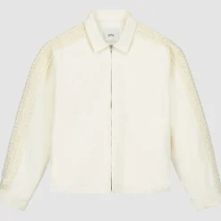Arte Antwerp Veste à bandes fleuries - Crème Best Sale