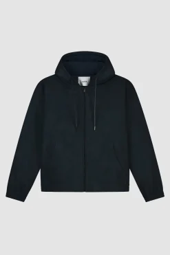 Arte Antwerp Veste à capuche en cuir - Marine Flash Sale