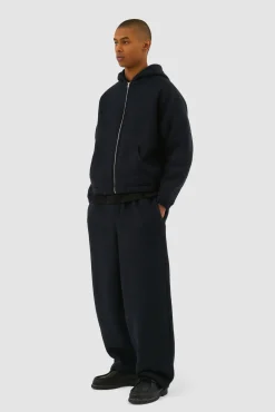Arte Antwerp Veste à capuche en laine - Navy Marine Discount
