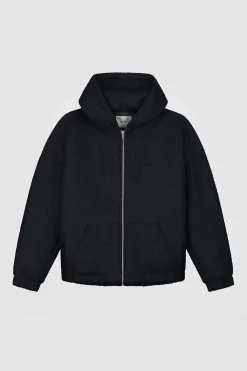 Arte Antwerp Veste à capuche en laine - Navy Marine Discount