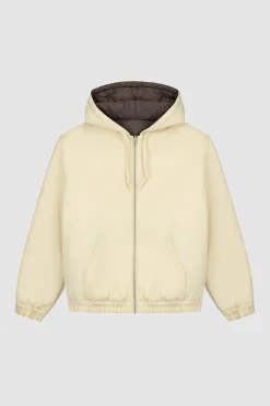Arte Antwerp Veste à capuche réversible - Crème Cheap