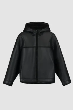 Arte Antwerp Veste en shearling - Noir Hot