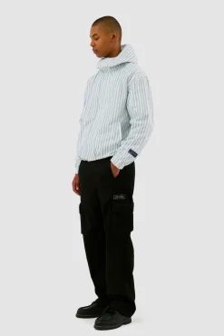 Arte Antwerp Veste technique rayée - Blanc/ Bleu Flash Sale
