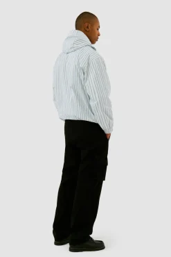 Arte Antwerp Veste technique rayée - Blanc/ Bleu Flash Sale