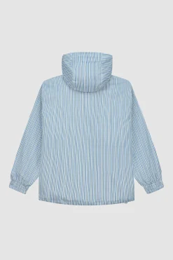 Arte Antwerp Veste technique rayée - Blanc/ Bleu Flash Sale